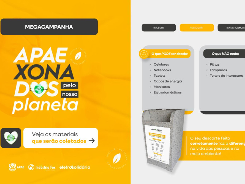 Mega Campanha – APAEXONADOS pelo Nosso Planeta ⚡ - Foto 3 de 4