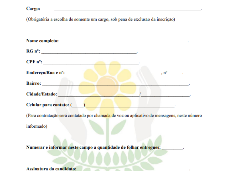 EDITAL SIMPLIFICADO PARA SELEÇÃO DE PROFISSIONAIS DA ASSOCIAÇÃO DE PAIS E AMIGOS DOS EXCEPCIONAIS DE CAMPOS NOVOS - APAE - Foto 5 de 5