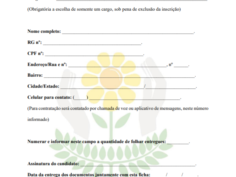 EDITAL SIMPLIFICADO PARA SELEÇÃO DE PROFISSIONAIS DA ASSOCIAÇÃO DE PAIS E AMIGOS DOS EXCEPCIONAIS DE CAMPOS NOVOS - APAE - Foto 5 de 5