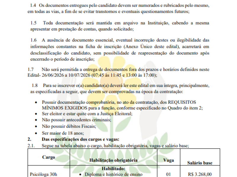 EDITAL 4.2026 SIMPLIFICADO PARA SELEÇÃO DE PROFISSIONAIS DA ASSOCIAÇÃO DE PAIS E AMIGOS DOS EXCEPCIONAIS DE CAMPOS NOVOS - APAE - Foto 2 de 5