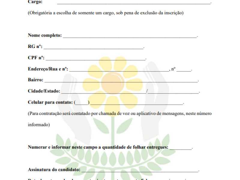 EDITAL 4.2026 SIMPLIFICADO PARA SELEÇÃO DE PROFISSIONAIS DA ASSOCIAÇÃO DE PAIS E AMIGOS DOS EXCEPCIONAIS DE CAMPOS NOVOS - APAE - Foto 5 de 5