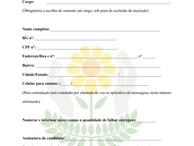 EDITAL SIMPLIFICADO PARA SELEÇÃO DE PROFISSIONAIS DA ASSOCIAÇÃO DE PAIS E AMIGOS DOS EXCEPCIONAIS DE CAMPOS NOVOS - APAE - Foto 5 de 5