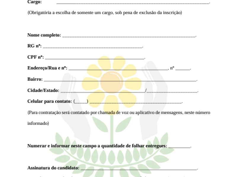 EDITAL Nº 006/2026- SIMPLIFICADO PARA SELEÇÃO DE PROFISSIONAIS DA ASSOCIAÇÃO DE PAIS E AMIGOS DOS EXCEPCIONAIS DE CAMPOS NOVOS - APAE - Foto 5 de 5