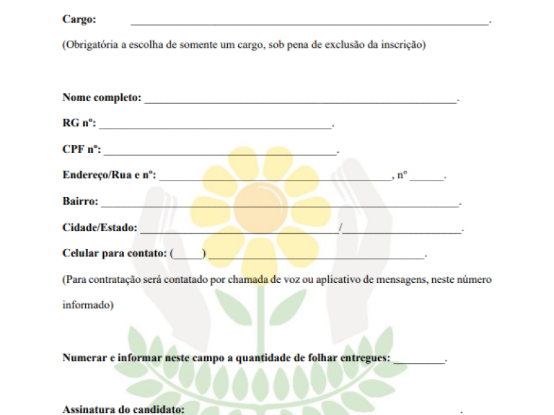 EDITAL SIMPLIFICADO Nº 007/2026: PARA SELEÇÃO DE PROFISSIONAIS DA ASSOCIAÇÃO DE PAIS E AMIGOS DOS EXCEPCIONAIS DE CAMPOS NOVOS - APAE  - PSICÓLOGA 30H - Foto 5 de 5