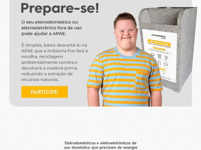 Descarte Seu Eletrônico e Ajude a APAE! - Foto 1 de 3 Descarte Seu Eletrônico e Ajude a APAE! - Foto 1 de 3