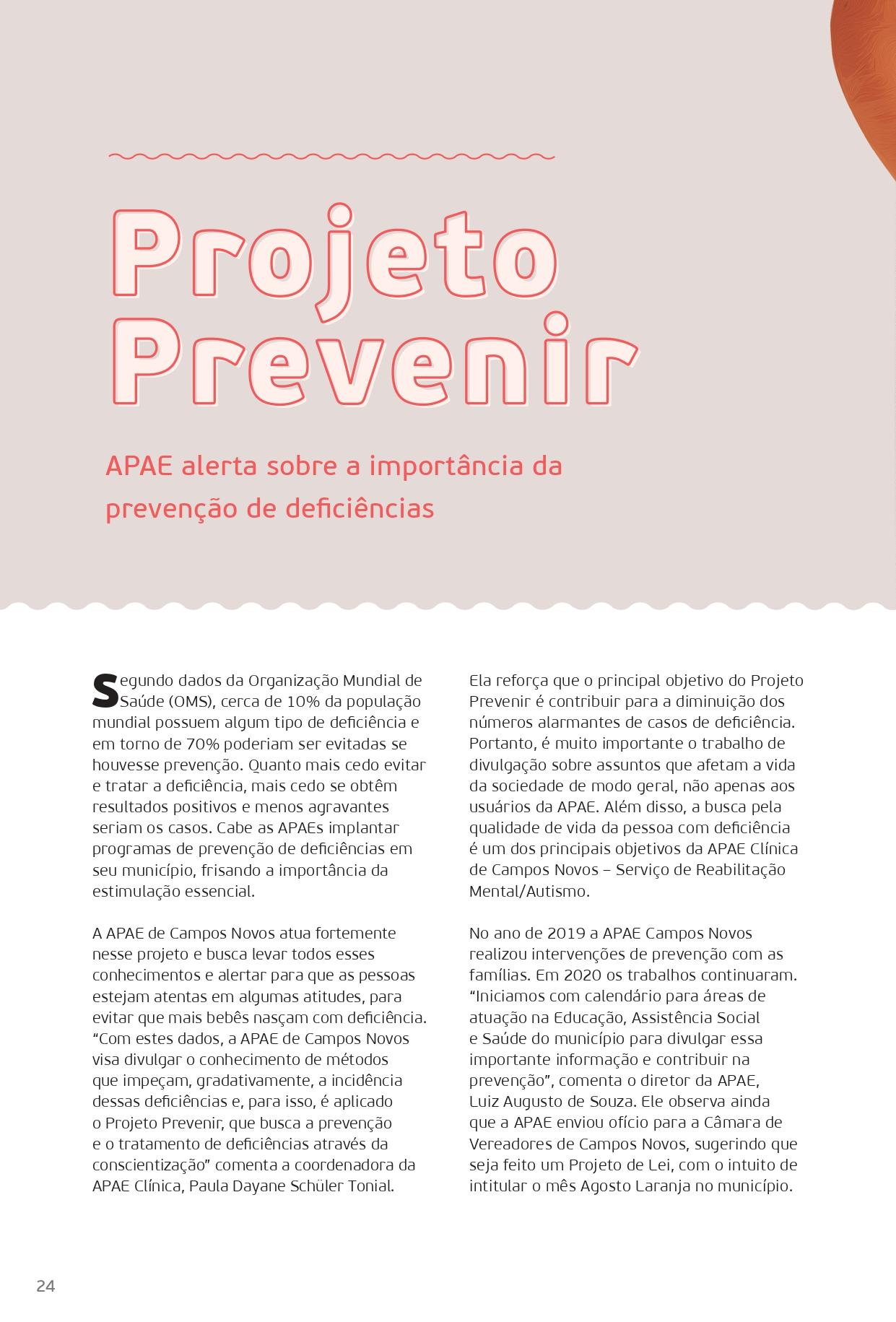 Revista Apae Campos Novos - Inclusão e Cidadania Revista Apae Campos Novos - Inclusão e Cidadania