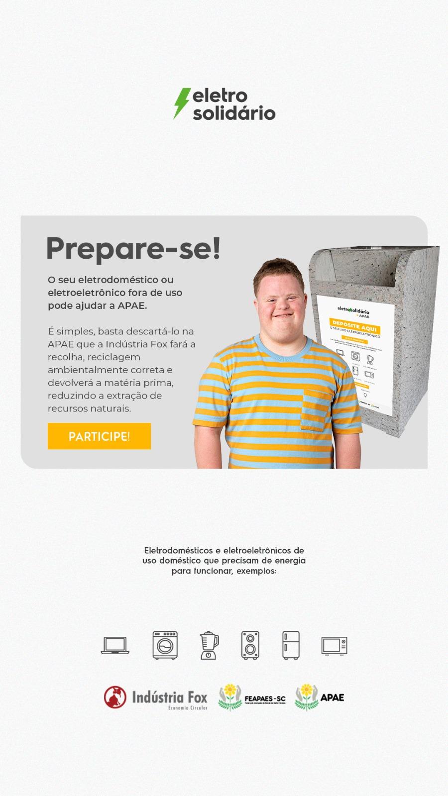 Descarte Seu Eletrônico e Ajude a APAE! Descarte Seu Eletrônico e Ajude a APAE!