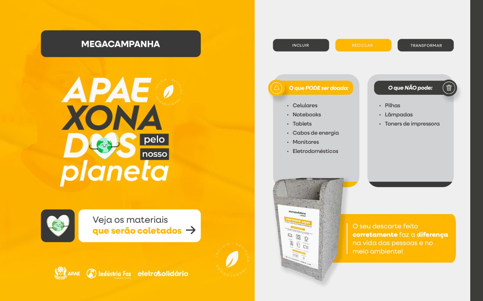 Mega Campanha – APAEXONADOS pelo Nosso Planeta ⚡